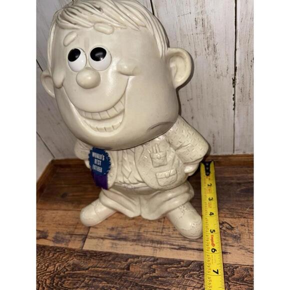 12” Jumbo 1970 Russ Wallace R&W Berries Figure WORLD'S BEST FATHER Large Statue - Picture 9 of 12